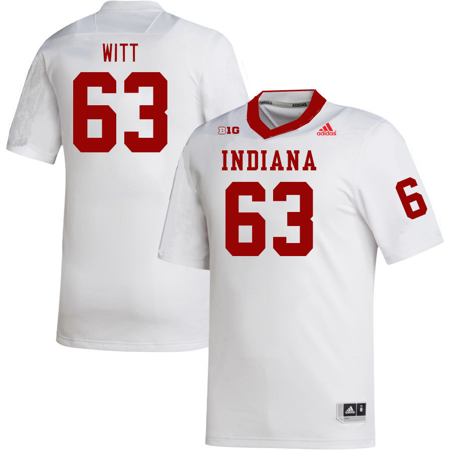 Men #63 Josh Witt Indiana Hoosiers College Football Jerseys Stitched Sale-White